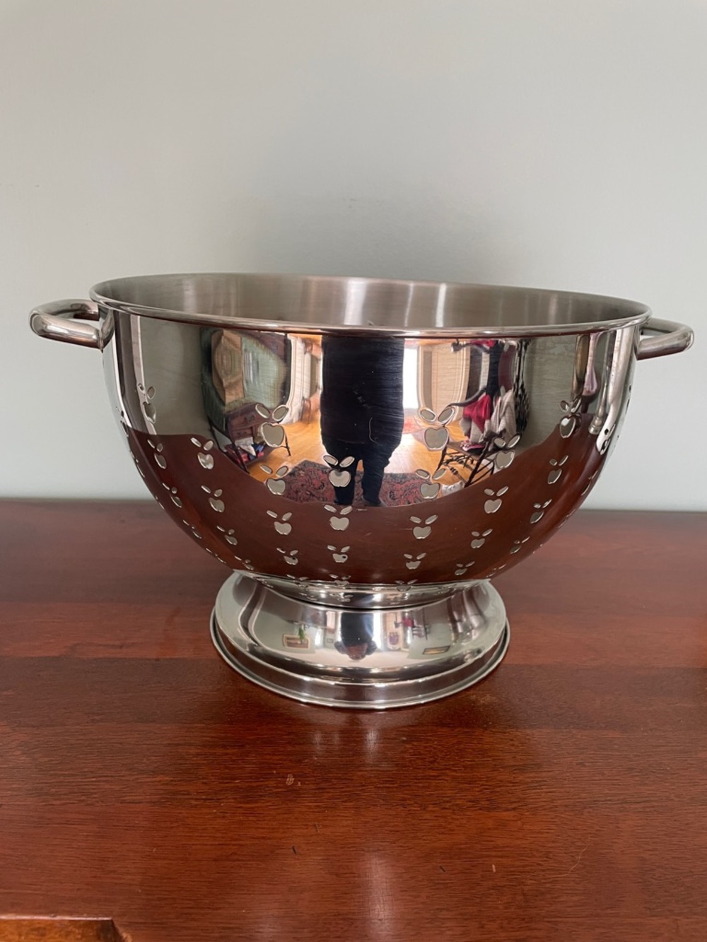 Stainless Steel Silver Colander with Handles, Large 13” Diameter, 9”tall
